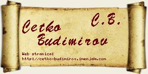 Ćetko Budimirov vizit kartica